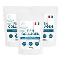 저분자 콜라겐 펩타이드 프랑스산 어류 가루 피쉬콜라겐 분말, 3봉, 300g