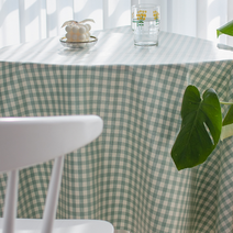 자체제작 방수 TPU 라미네이팅 테이블매트 캠핑매트 피크닉매트 테이블보 감성 주방 베네핏체크, 2인용 130-150x90cm, 민트