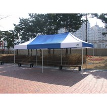 2.4mx4.8m 운동회 행사용 체육대회 접이식 행사용 카라반캐노피 천막 골조지붕 기본형, 스틸일반, 녹색