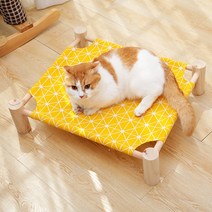 디지펫 원목 강아지 고양이 해먹 침대, 사각침대형, 삼각형