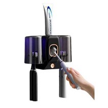 전동 칫솔 UV 살균기 건조 신혼 커플 칫솔 치약짜개, 더블컵 커플모델 (살균) - 프리미엄 블랙