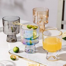 IG 투블럭 오로라 글라스 4컬러 260ml_카페컵 물잔 술잔, 투블럭 브라운글라스