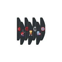 YKM 마블 히어로 캐릭터 슬림 도어가드 차량용, 4피스, 아이언맨-출동캐릭터