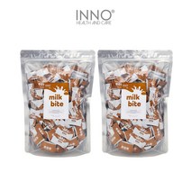 Inno Health 이노헬스 밀크바이트 츄어블캔디 초코맛 초유캔디 뉴질랜드직구 어린이간식추천 250정 2개