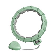 PYHO 스마트 휴대용 길이 조절 가능 운동 카운팅 다이어트훌라후프 + 허리띠, 24조각 녹색