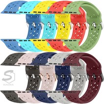 애플워치SE 40mm 44mm 호환 메탈버클 실리콘 밴드 시계줄 스트랩, saw932 (27)아쿠아, 애플WatchSE(44mm)