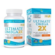노르딕내츄럴스 얼티메이트 2X 2150 mg 오메가3 EPA 1125 / DHA 875 레몬맛 60 소프트젤, 1개, 60개입