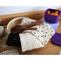 (스몰띵굿띵) 키친크로스 면행주 거즈행주 요루행주 11종 제로웨이스트 주방핸드타월, 11. 네이비 과수원 직사각형 특대