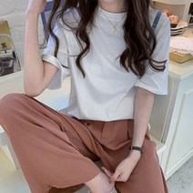여성 반팔티 3컬러 1P 기본 무지 심플 반팔 티셔츠
