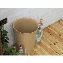 오너클랜 문구사무/심플휴지통 10L(브라운/창신리빙)X12개