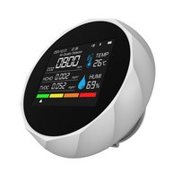 공기질측정기 이산화탄소 검출기 공기질 모니터 TVOC HCHO 분석기 CO2 스마트 디지털 미터 실내 온도 습도 센서 테스터, [09] NO WIFI, 09 NO WIFI