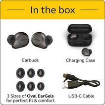 라이브 장비 유투브 Jabra Elite 85t 트루 무선 블루투스 이어폰 전능 Hifi 초저 사운드 이어플매트 카펫 러그 충전 케이스 포함, [01] With packing box