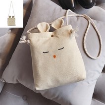 라이프랩 여자 미니 크로스백 핸드폰 가방 동물 캐릭터백 여자어린이 귀여운 크로스백 베이지