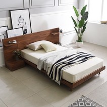 삼익가구 디엔 멀바우 헤드형 슈퍼싱글/퀸 침대(슬립웰 7존 독립 매트리스), 01. 슈퍼싱글;멀바우브라운