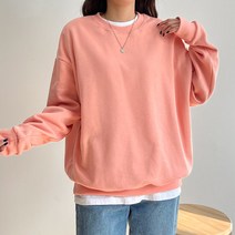 걸즈팩토리 여성용 로버루즈핏 기모 무지 오버핏 맨투맨티셔츠