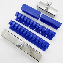 차찌그러짐복원 랩토라이너 글루텐트 차찌그러짐 6 pcs 자동차 접착 파란색 접착제 탭 도구 키트 자동 바디 수리 덴트 제거 당기는 탭 키트 자동차 덴트 앰프에 대한 당겨 탭 딩, 6개