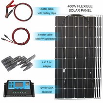 태양광3KW 태양 전지 패널 홈 시스템 400w 오프 그리드 유연한 모노 컨트롤러 포함 집 rv 4 개, 01 400w solar system