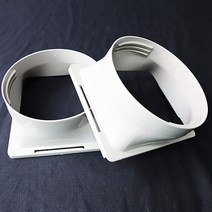 에어컨 동 배관 파이프 2 스퀘어 인터페이스 150mm 휴대용 모바일 배기 호스 어댑터 유닛 커넥터, 어번, 01 브라운