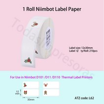 Niimbot-D110 방수 감열식 라벨 용지 D11 프린터용 개 이상의 스타일 Etiqueta Papel, 09 L62