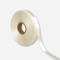 새담 공단리본 15mm 1롤 50yd 7컬러 / 단색 주자 원단 공예 생일 꽃 선물포장, 아이보리