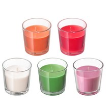 이케아 신리그 유리컵 향초 양초 촛불, 색상, 내추럴(품)(절)