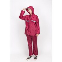 겨울 기모 우비 바지 세트 방수 오토바이 라이딩 우천 배달 라이더, H.와인 홑겹 싱글 챙