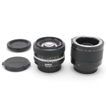 NEAR MINT 니콘 NIKKOR 50mm f/1.4 Ai TC-200 2X 텔레컨버터 전면캡 후면캡