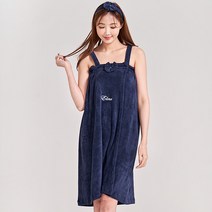 이라인 퓨어 끈 샤워가운 네이비, 퓨어 끈가운 네이비, 여_(끈가운)네이비F