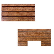 원목무늬 중형 플라스틱 발판 30mm(홈/일반) 화장실 현관 욕실 다용도, 발판중(일반)