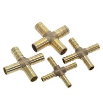 황동 스플라이서 파이프 피팅 T X Y U 타입 호스 바브 4mm 6mm 8mm 10mm 12mm 구리 커넥터 조인트 커플러 어댑터, [01] 4way, [04] 12mm Barb