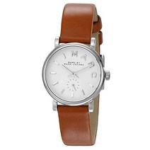 마크제이콥스 여성 MBM1270 Baker 스테인리스 스틸 시계 브라운 가죽 밴드 포함