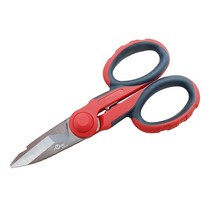 VARICONN 14.4cm(5 1/2인치) 전기 기사 가위 스테인리스 스틸 샤프 블레이드 및 부드러운 고무 그립 솔리드 구리 와이어 절연 케이블 두꺼운 로프 등을 절단하기