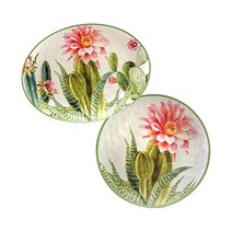 접시 그릇 공인 국제 디저트 뷰티 2 개 멜라민 플래터 세트 멀티 컬러