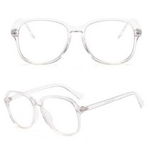 PKFARM 오버핏 투명 뿔테 패션 안경 남녀공용 힙한 안경 빅사이즈 안경