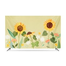플라워 TV덮개 티비커버 TV 가리개 꽃무늬 65인치 86인치, 05. E