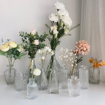 투명 유리 화병 글라스 인테리어 오브제 12종 모음, VASE01