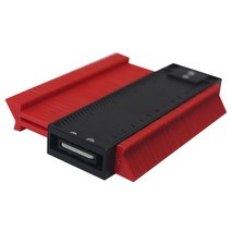 SJSHOP 125mm 불규칙한 프로파일 측정 게이지 등고선 가장자리 형성 목재 측정, 설명, 레드, 아크릴로 니트릴 부타디엔 스티렌 플라스틱