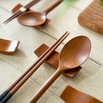 천연옻칠 수저받침(물결)