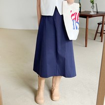 문비글 하비강추 뒷밴딩 A라인 플레어 롱 스커트(sk363)