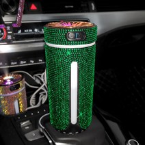차량용방향제 자동차 가습기 블링 Led 라이트 에센셜 오일 디퓨저 300ml 홈 오피스 액세서리용 공기 청정기, 04 green