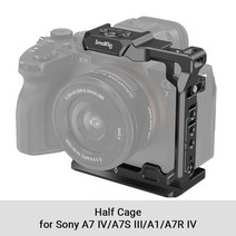 SmallRig Full Dslr Sony A7 IV a7m4 카메라 케이지 조작 장치 (소니 알파 7 IV/A7S III/A1/A7R IV 다중 장착 옵션 포함) Rigs, Half Cage 3639