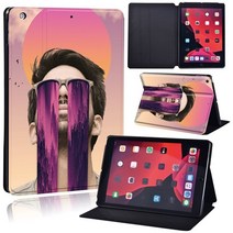 애플 호환 IPad 태블릿 케이스 9 세대 10.2 인치 Anti-Dust 귀여운 그림 스탠드 커버, [01] IPad 9th 10.2, [08] funny painting 7