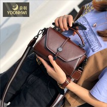 윤휘 여성 소가죽 미니 스퀘어백 숄더백 스티치백 가죽가방 ML-5561