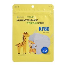 아이숲 KF80 식약처 인증 4중필터 미세먼지 방역 마스크 소형, 5팩, 5매