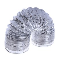 알루미늄각관 아시바파이프 아연각관 4 인치 100mm 인공 호흡기 파이프 pvc 알루미늄 튜브 공기 환기 호스 유연한 배기 덕트 32m 시스템 벤트 욕실, 없음