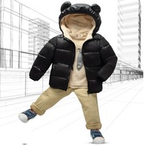 리퍼치스 아동 베이직 겨울점퍼 남녀공용 숏 패딩