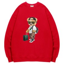 글래드블리스 남여공용 트립베어 특양면 오버핏 맨투맨