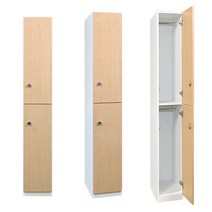 락카원 LPM 2단 락카장 락커 라카 캐비넷 탈의실 사우나장 골프장 사무용 목재 2인용 옷장, 전자키(돌출형), 그레이