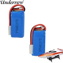 rc lipo 배터리 7.4v 1500mah 2s el2p 플러그 ft009 rc 보트rc rc 레이싱 보트 예비, 2개, 2개