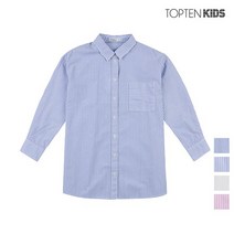 탑텐키즈 탑텐키즈 여아 포플린 롱 셔츠_MKZ1WC2002